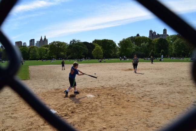 Since the creation of the Central Park Conservancy, hundreds of millions of dollars have been spent on the park, including for the restoration and upkeep of the baseball fields at the Great Lawn. Photo: Michael Garofalo