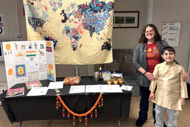 A display of Indian food and culture was one of many featured at CES’ multicultural art and food event.