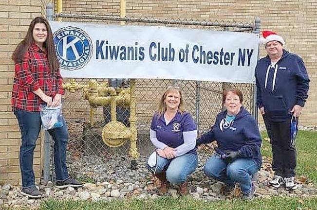 Pictured from left to right are some of the committee members of the Toyland Drive: Danielle August, president of Chester Kiwanis Club, Sandy Nagler, Sue Bahren and Frank Sambets.
