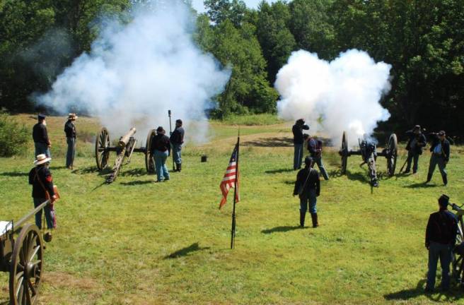 A battle reenactment takes place at 1 p.m. this Saturday and Sunday at Museum Village in Monroe.