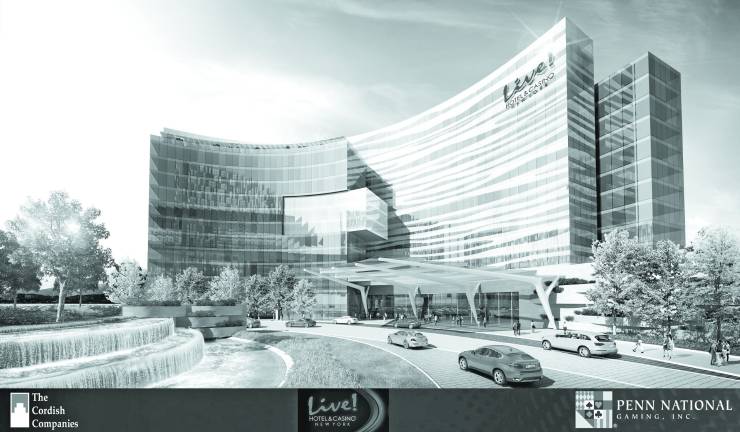The Cordish Companies and Penn National Gaming presented this rendering of what their casino in South Blooming Grove would look like.
