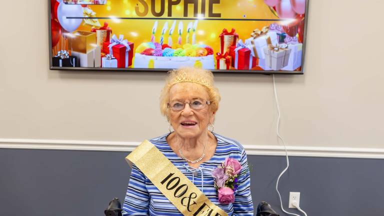 Sophie Halstead celebrated her 100th birthday at the Senior Center in Chester.