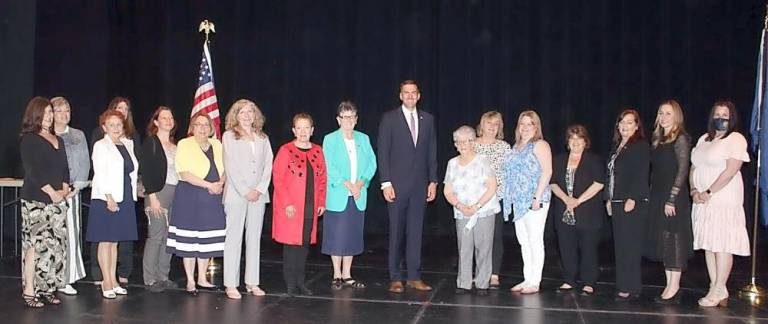 Assemblyman Colin Schmitt is joined by the honorees of the second annual 99th Assembly District Women of Distinction Ceremony held earlier this week in Sugar Loaf.