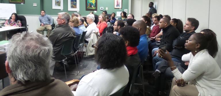 Every seat was taken at Tuesday's ZBA meeting (Photo by Frances Ruth Harris)