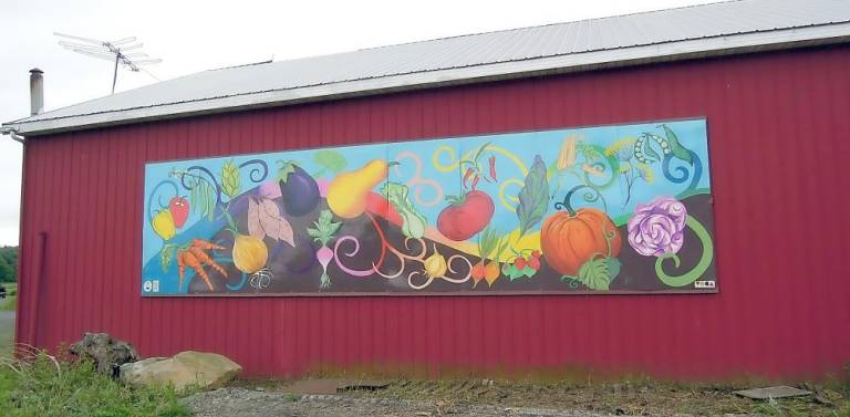 The “Seeds of Color” mural at 10 Greycourt Ave. in Chester.