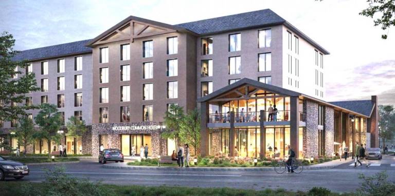 A rendering of the new hotel at Woodbury Common.