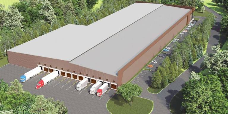 Screenshot from site plan for warehouse proposal