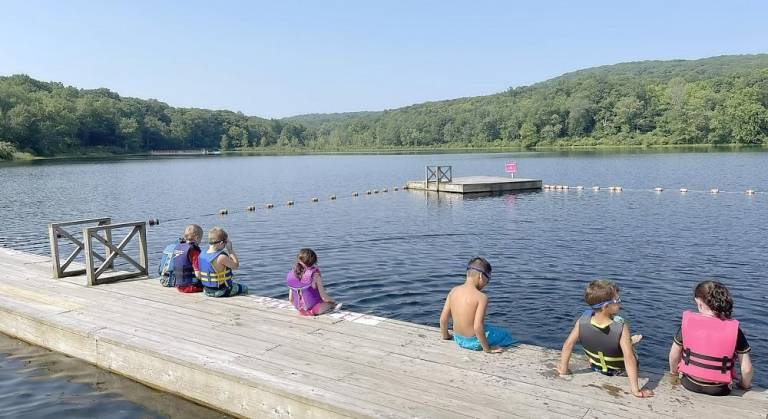 Going for a swim in Upper Twin Lake in Harriman State Park. Photo by Kayla Hartigan.