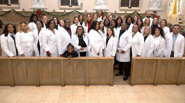 More than 50 students were honored at the recent Mount Saint Mary College White Coat Ceremony.