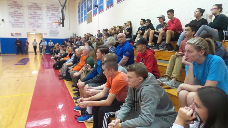 Friends and supporters turn out for the star athletes (Photo by Frances Ruth Harris)