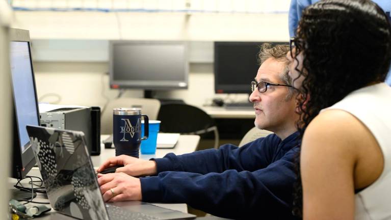 Micah Modell, Associate Professor of Information Technology, is one of the faculty leading Mount Saint Mary College’s new Artificial Intelligence minor.