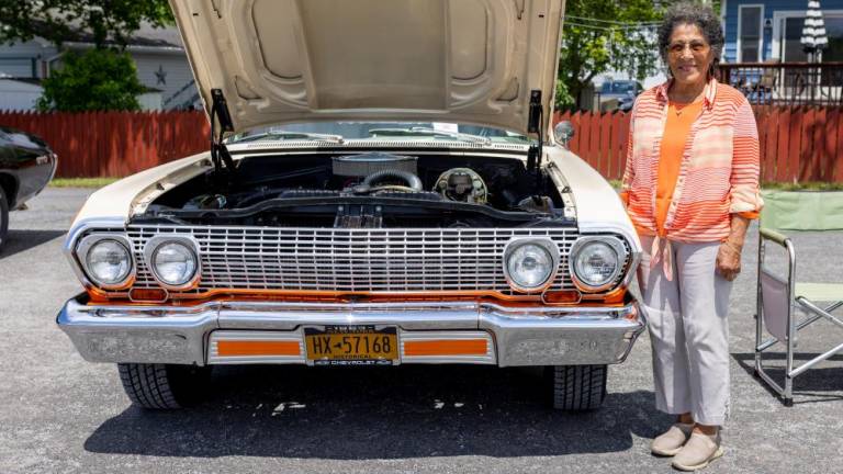 Barbara Gendron with her 1963 Chevy Creamsicle at 2023 Goshen Car Show. Photos by Sammie Finch