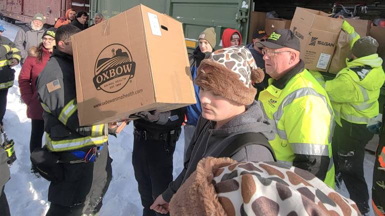 Operation Toy Train rides through town