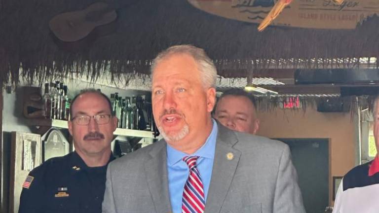 Orange County District Attorney David M. Hoovler during a summer safety press conference in Port Jervis on May 24, 2023.