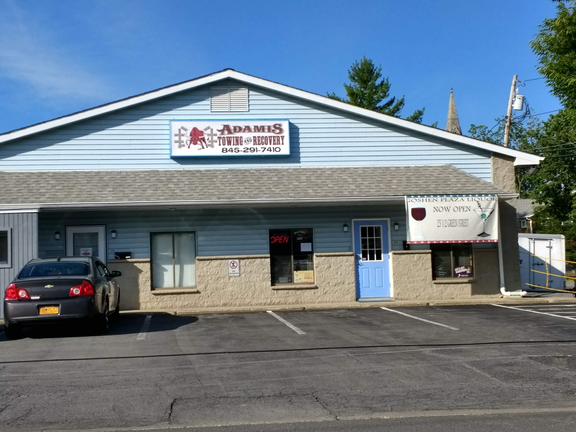 Goshen Plaza Liquors has moved to Green Street