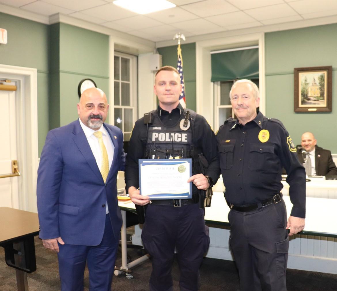 Police officers recognized at Goshen town board meeting